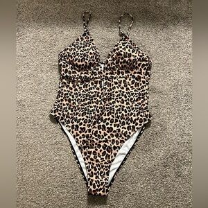 NWT SHEIN Leopard Print One-Piece Swimsuit Xlarge